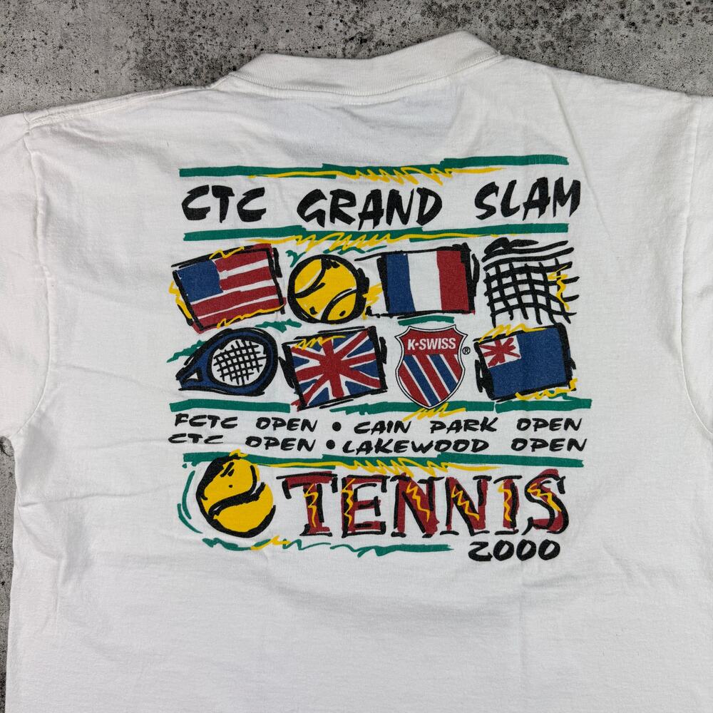 CTC Grand Slam Tennis Shirt 2000 Size Large Y2K Tennis Shirt